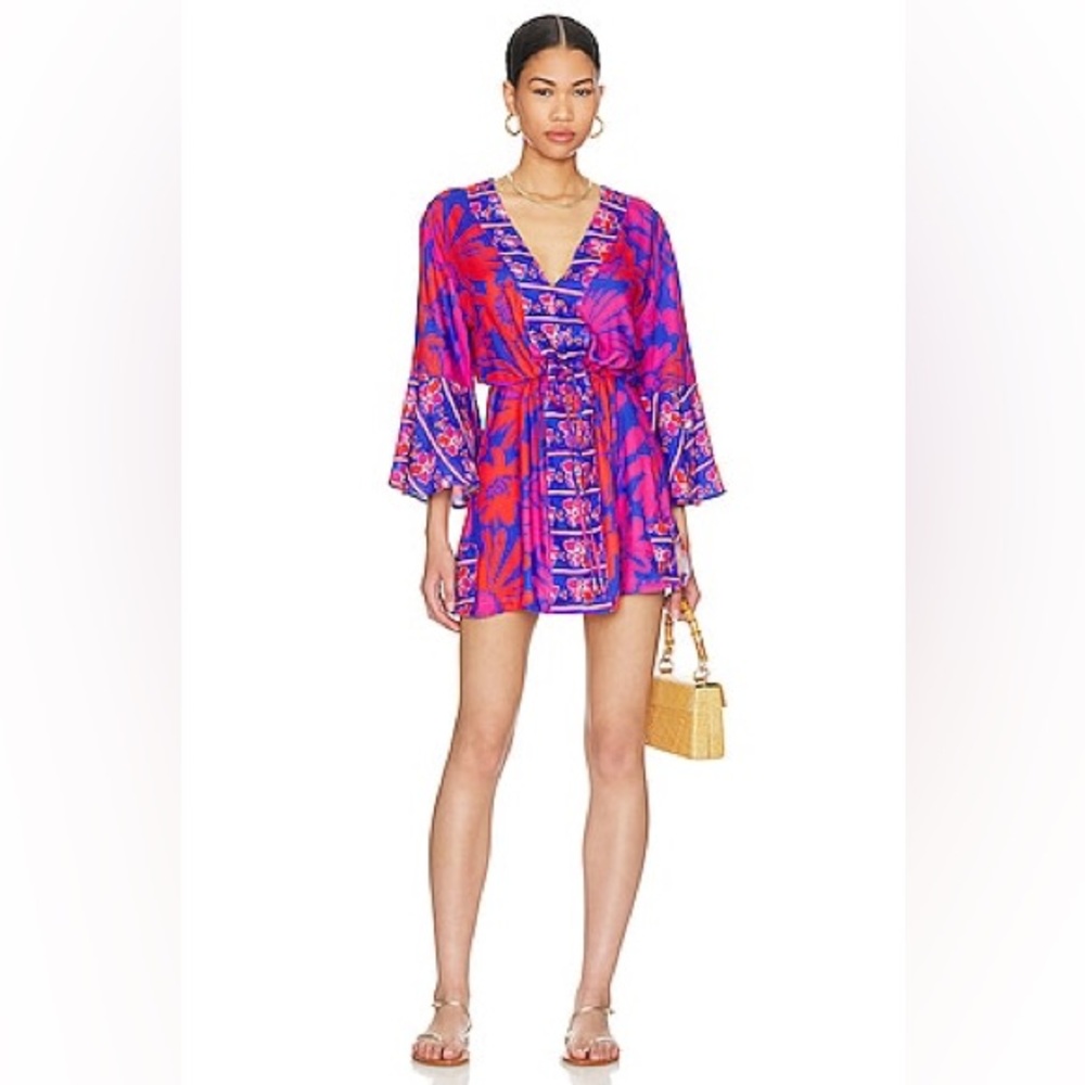 Maaji Pink and Purple Floral Mini Dress